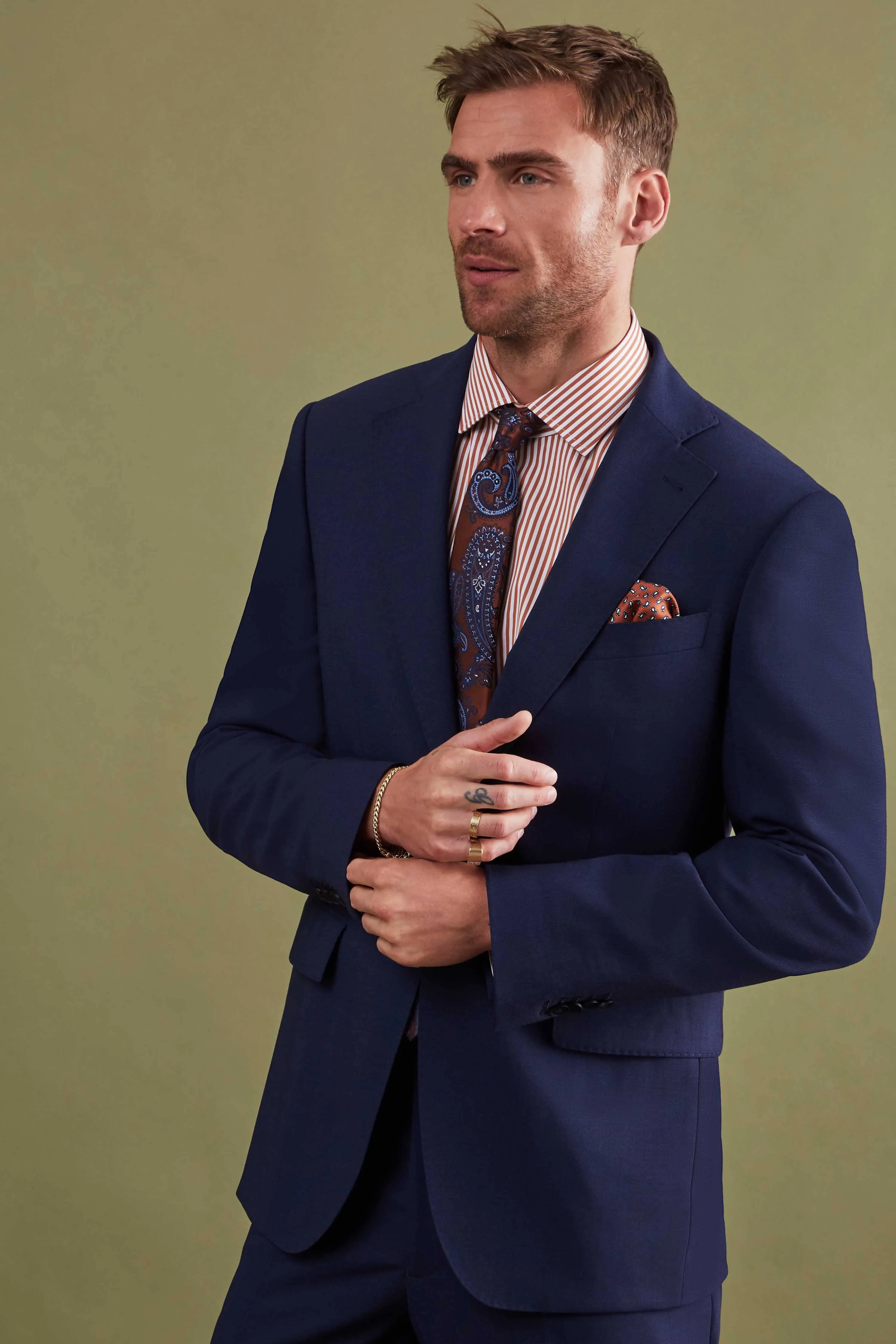 Wilder Tailored Fit Navy Wool Jacket - ARCHIVE