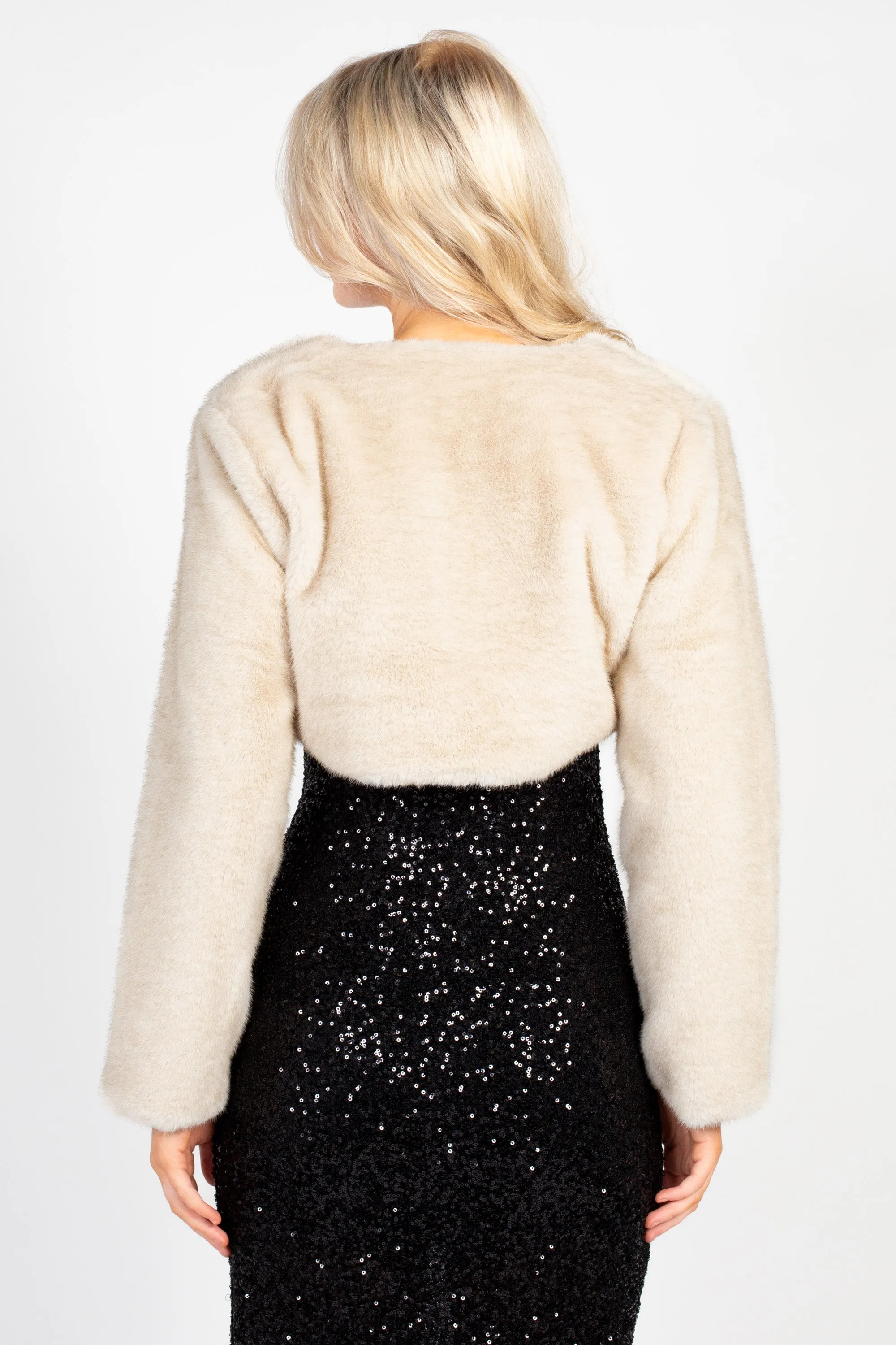 Winter Luxe Faux Fur Cropped Jacket