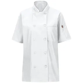 Women's Short Sleeve Chef Coat with OilBlok   MIMIX 045X - White