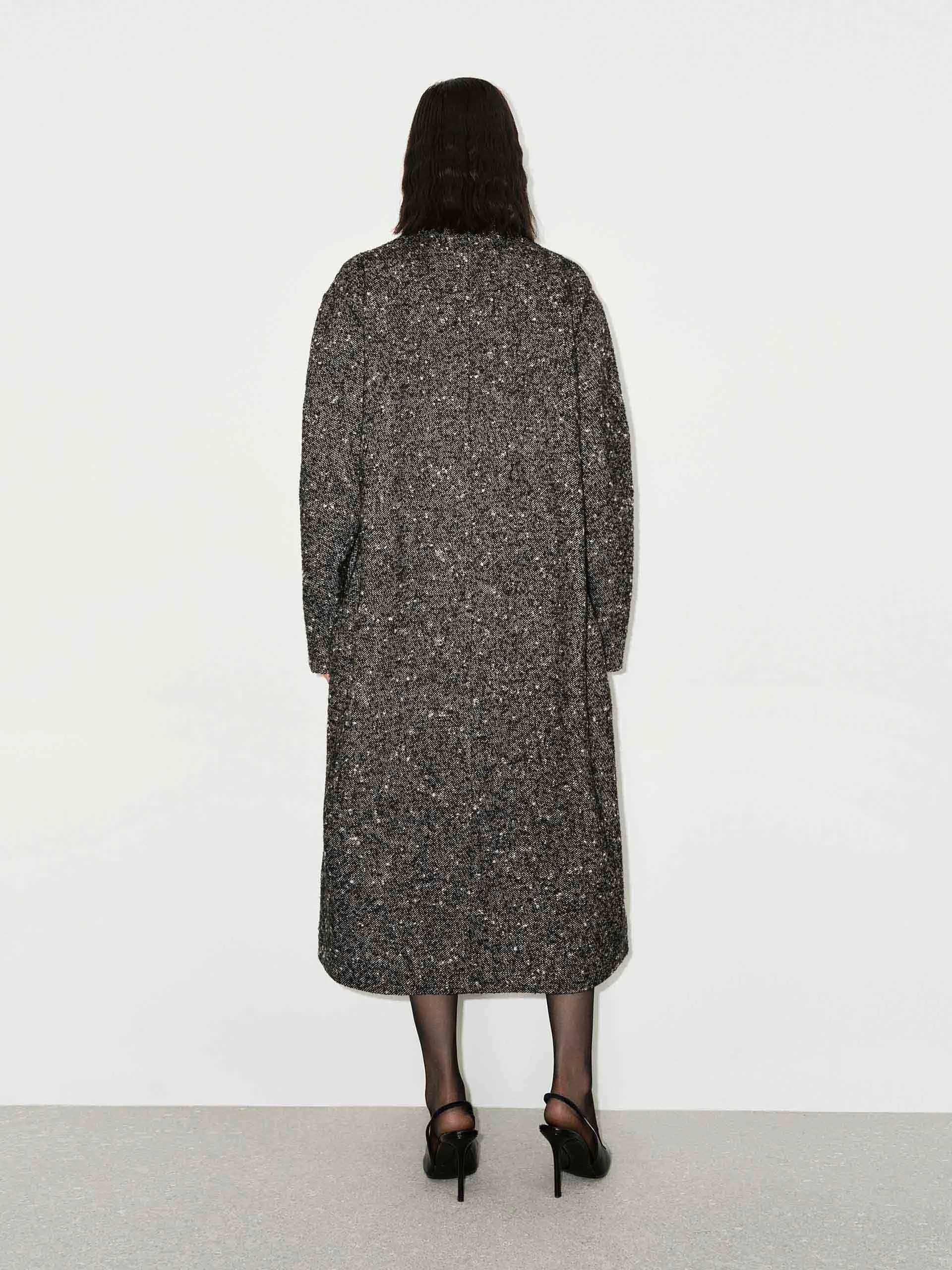 Wool Blend Belted Overcoat