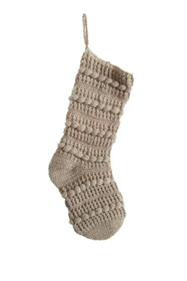 Wool Knit Stocking, 3 Colors - Holiday